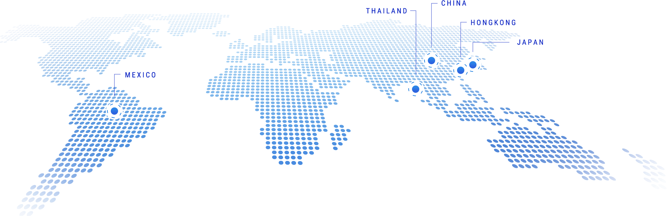 グローバル拠点の地図